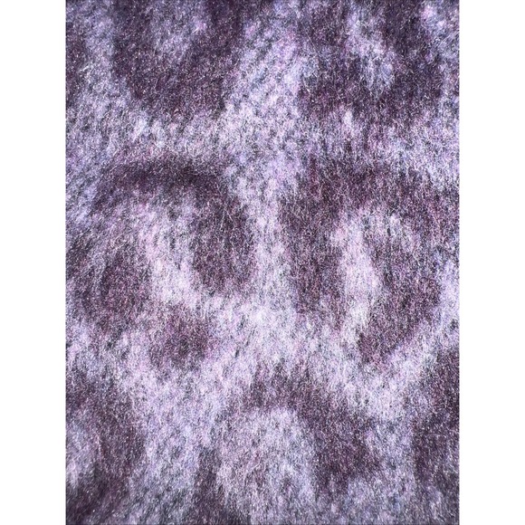 Kate Spade  Womens Sz 12 new York Purple Brushed Leopard Peacoat Coat Soft 226 - Picture 6 of 13